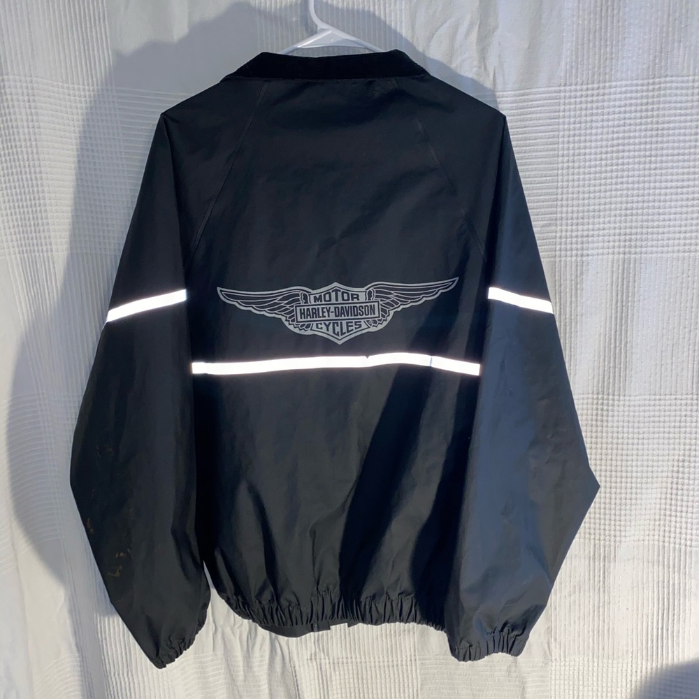 Vintage Harley Davison Black zip up Jacket